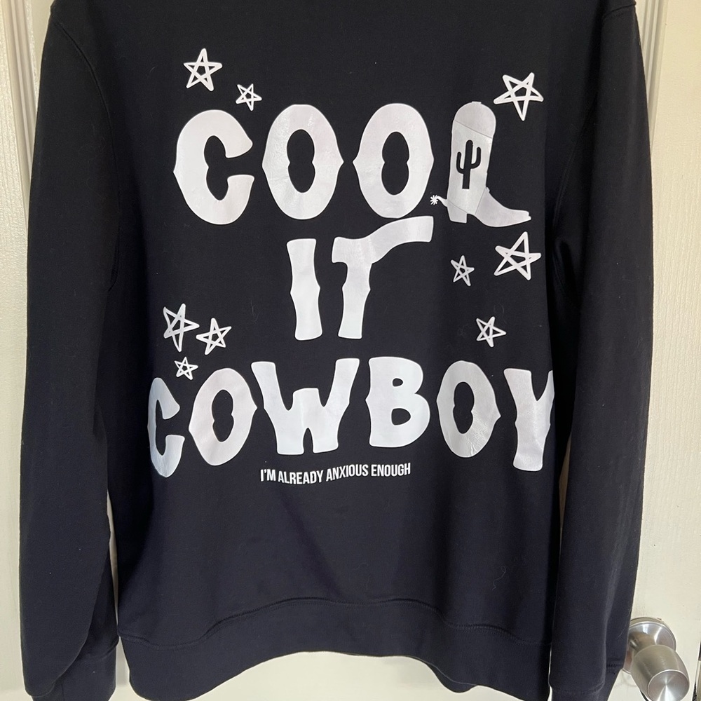 Makers Market Black Graphic'Cool It Cowboy' Cotton Blend